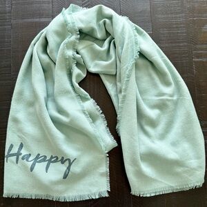 Happy Scarf by Collectioneighteen-Light Blue/Green Color 50” x 50” Like New!